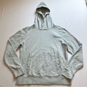 NWOT JASON SCOTT light dusty‎ blue pima cotton terry knit hoodie sweater